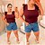 Regata Canelada Marsala Plus Size - Imagem 3