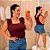 Regata Canelada Marsala Plus Size - Imagem 1