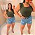 Regata Canelada Verde Militar Plus Size - Imagem 4