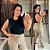 Blusa Canelada Juliete Preto Plus Size - Imagem 1