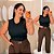 Blusa Canelada Juliete Preto Plus Size - Imagem 1