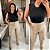 Blusa Canelada Juliete Preto Plus Size - Imagem 3