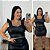 Cropped Corino Flavia Preto Babado Plus Size - Imagem 1