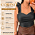 Cropped Corino Flavia Preto Babado Plus Size - Imagem 2