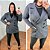 Casaco Moletom Chumbo Plus Size - Imagem 2