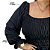Cropped Elastex Manga Ive Preto Plus Size - Imagem 5