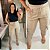 Calça Jogger Cargo Sandra Bege Plus Size - Imagem 3