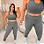 Calça Legging Suplex Cinza Plus Size - Imagem 4