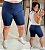 Bermuda Suplex Longa Azul Plus Size - Imagem 1