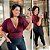 Cropped Canelado Aline Vinho Plus Size - Imagem 1
