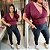 Cropped Canelado Aline Vinho Plus Size - Imagem 3