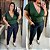Cropped Canelado Aline Verde Militar Plus Size - Imagem 3