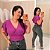 Cropped Canelado Aline Fucsia Plus Size - Imagem 1