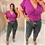 Cropped Canelado Aline Fucsia Plus Size - Imagem 4