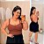 Alcinha Canelada Marrom Plus Size - Imagem 1