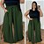 Calça Pantalona Cós Duplo Verde Militar Plus Size - Imagem 1