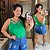 Alcinha Cruzada Verde Plus Size - Imagem 1