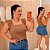 Regata Canelada Marrom Plus Size - Imagem 1