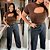 Cropped Canelado Lina Marrom Plus SIze - Imagem 3