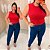 Blusa Canelada Juliete Vermelho Plus Size - Imagem 4