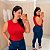 Blusa Canelada Juliete Vermelho Plus Size - Imagem 1