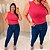 Blusa Canelada Juliete Pink Plus Size - Imagem 4