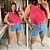 Blusa Canelada Juliete Pink Plus Size - Imagem 4