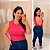 Blusa Canelada Juliete Pink Plus Size - Imagem 1