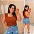 Regata Canelada Terra Cota Plus Size - Imagem 1