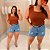 Regata Canelada Terra Cota Plus Size - Imagem 4
