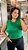 Blusa Canelada Juliete Verde Plus Size - Imagem 4