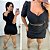 Conjunto Short Saia Ligia Preto Plus Size - Imagem 2