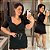 Conjunto Short Saia Ligia Preto Plus Size - Imagem 1