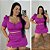 Conjunto Short Saia Ligia Fúcsia Plus Size - Imagem 1