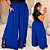 Calça Pantalona Cós Duplo Azul Royal Plus Size - Imagem 1