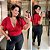 Cropped Canelado Aline Vermelho Plus Size - Imagem 1