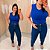 Blusa Canelada Juliete Azul Royal Plus Size - Imagem 4