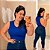 Blusa Canelada Juliete Azul Royal Plus Size - Imagem 1