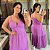 Vestido Alça Farm Lilás Plus Size - Imagem 1