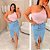 Blusa Nó Modal Rosa BB Plus Size - Imagem 3