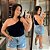 Blusa Nó Modal Preto Plus Size - Imagem 1