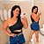 Cropped Nula Argola Vivi Preto Plus Size - Imagem 1
