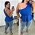 Blusa Bata Estrela Suzi Azul Plus Size - Imagem 2