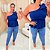 Blusa Bata Estrela Suzi Azul Plus Size - Imagem 3