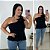 Blusa Bata Estrela Suzi Preta Plus Size - Imagem 1