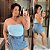 Top Faixa Lupita Azul BB Plus Size - Imagem 1
