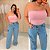 Top Faixa Lupita Rosa Plus Size - Imagem 4