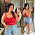 Alcinha Canelada Vermelha Plus Size - Imagem 1