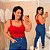 Alcinha Canelada Vermelha Plus Size - Imagem 1