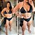 Biquíni com Short Perla Liso Preto Plus Size - Imagem 2